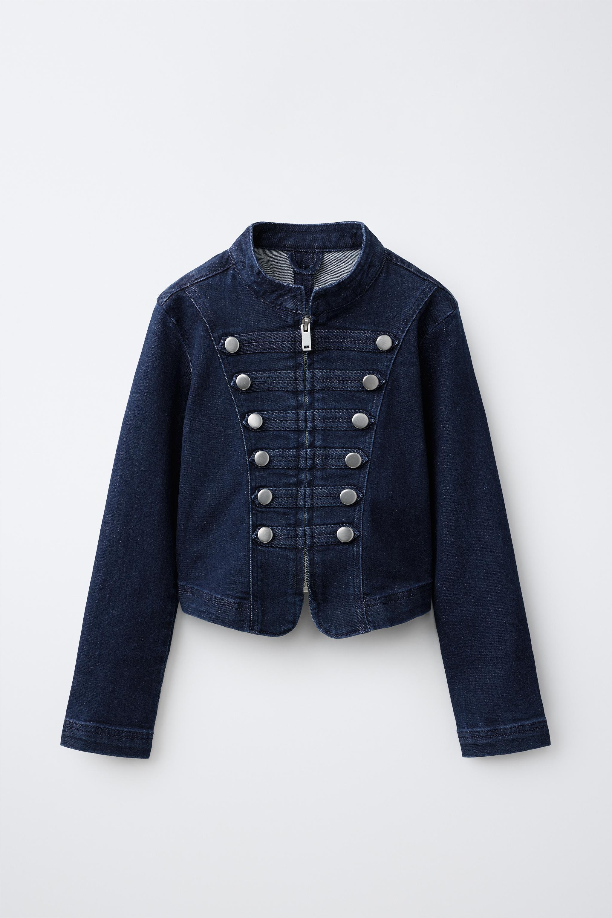 VESTE EN JEAN À BRANDEBOURGS